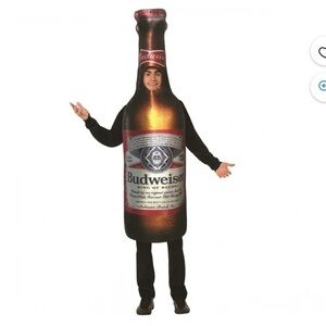 Budweiser Beer Bottle Costume NEW One Size Octoberfest Halloween